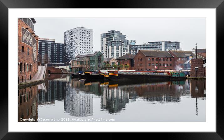 Reflections of Gas Street Basin Framed Mounted Print by Jason Wells