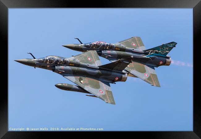 Mirage 2000D pair Couteau Delta Framed Print by Jason Wells