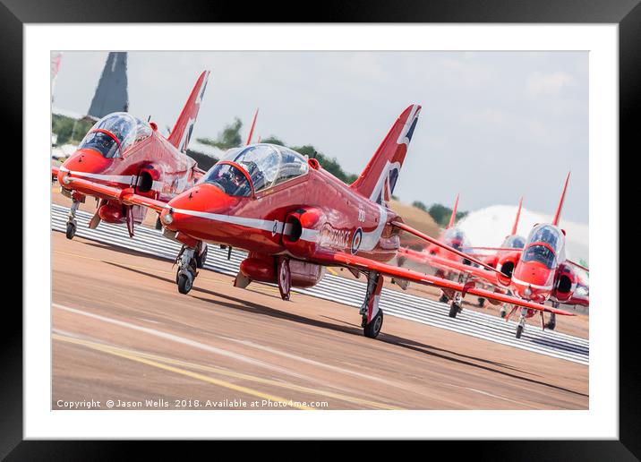 Royal Air Force Aerobatic Team the Red Arrows Framed Mounted Print by Jason Wells