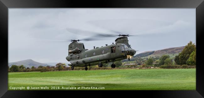 CH-47-HC.6A Chinook helicopter Framed Print by Jason Wells