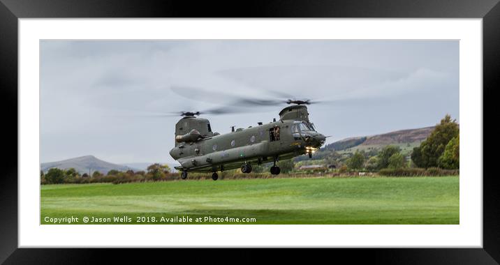 CH-47-HC.6A Chinook helicopter Framed Mounted Print by Jason Wells