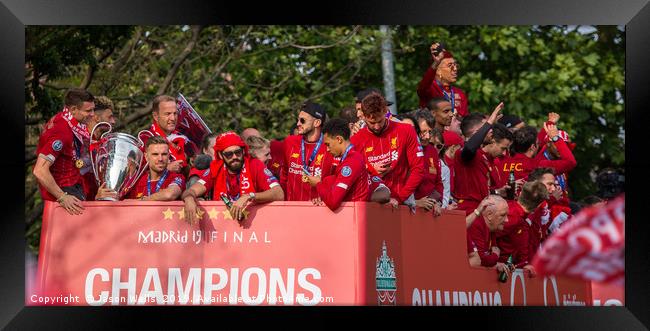 Liverpool FC 2019 Champions League parade Framed Print by Jason Wells