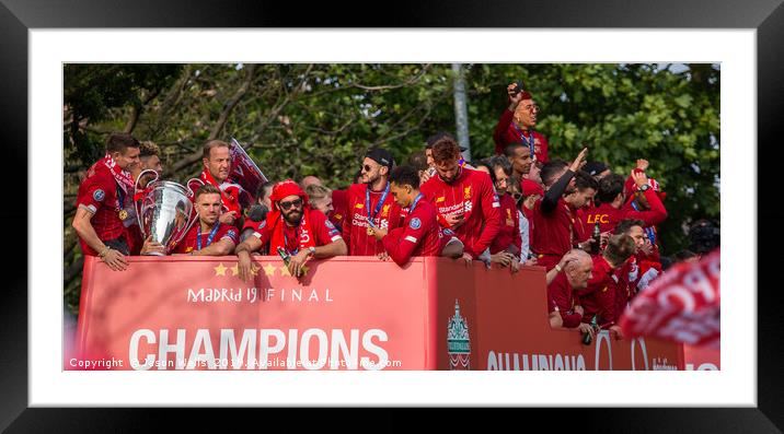 Liverpool FC 2019 Champions League parade Framed Mounted Print by Jason Wells