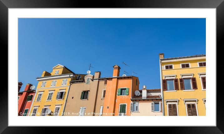 Colourful facades of Rovinj Framed Mounted Print by Jason Wells