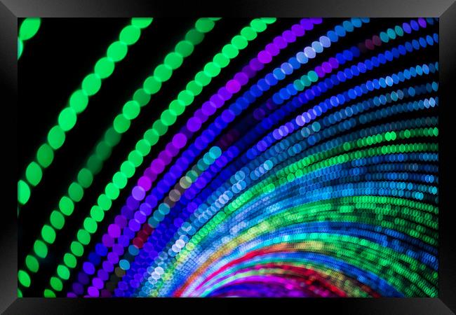 Multi coloured tunnel of light Framed Print by Jason Wells