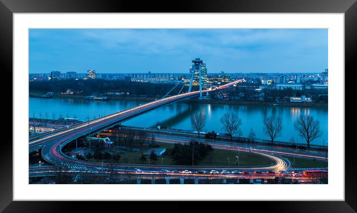 Rush hour by the UFO Bridge Framed Mounted Print by Jason Wells