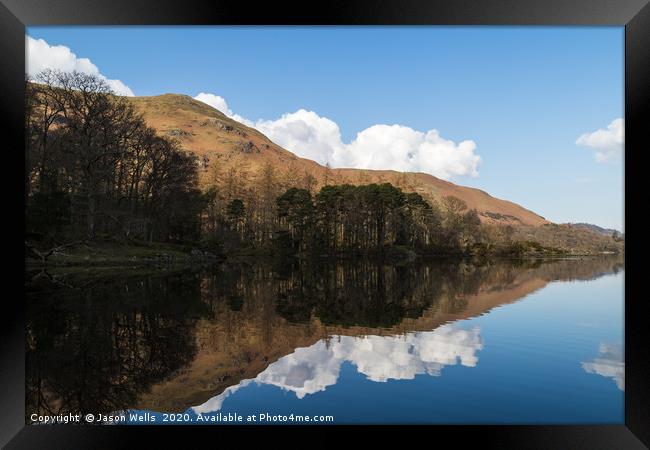 Trees on the shore of Derwent Water Framed Print by Jason Wells