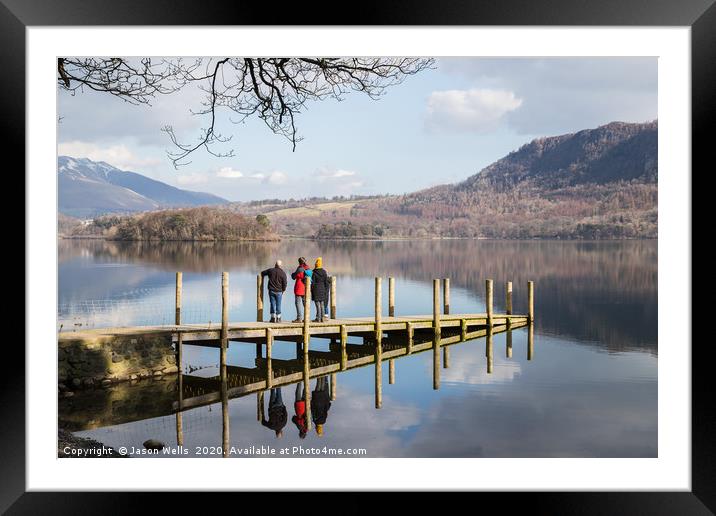 Family on a landing stage Framed Mounted Print by Jason Wells