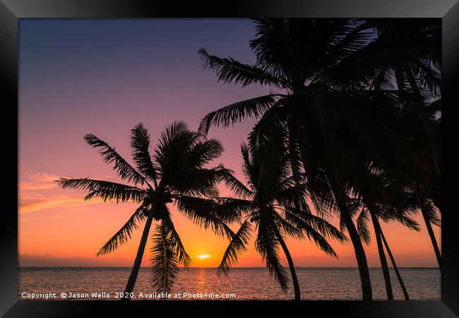 Sunrise in Cayo Guillermo Framed Print by Jason Wells