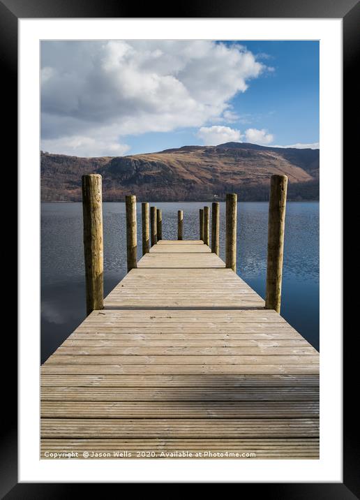 Landing stage on Derwent Water Framed Mounted Print by Jason Wells