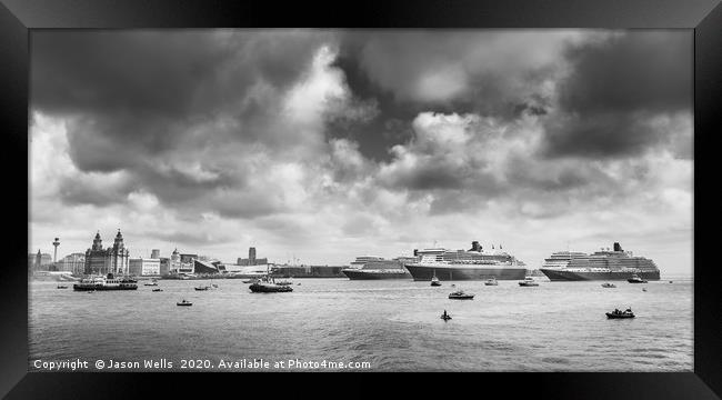 Three Queens in monochrome Framed Print by Jason Wells