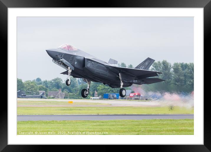 F-35A stealth fighter taking off Framed Mounted Print by Jason Wells