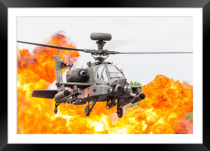 Army Air Corps WAH-64D Apache Framed Mounted Print by Jason Wells