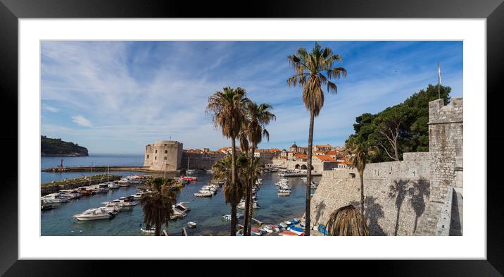Panorama of Dubrovnik harour Framed Mounted Print by Jason Wells