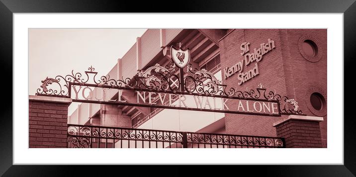 Shankly Gates at Anfield stadium Framed Mounted Print by Jason Wells