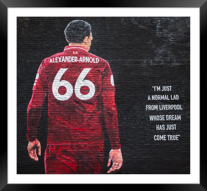 Trent Alexander-Arnold mural in Liverpool Framed Mounted Print by Jason Wells