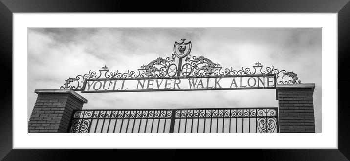 Letterbox crop of the Shankly Gates Framed Mounted Print by Jason Wells