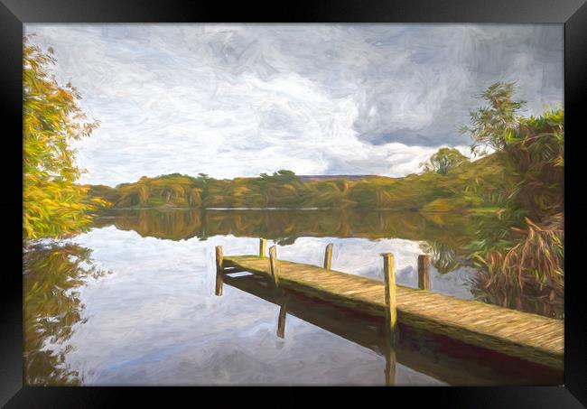 Jetty on Wyresdale Lake Framed Print by Jason Wells