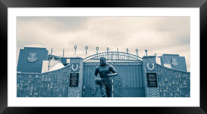 Dixie Dean statue in front of the Wall of Fame Framed Mounted Print by Jason Wells