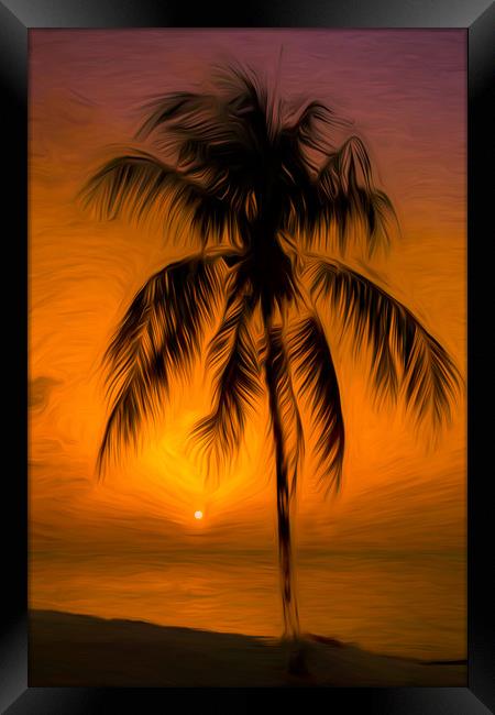 Caribbean sunset Framed Print by Jason Wells