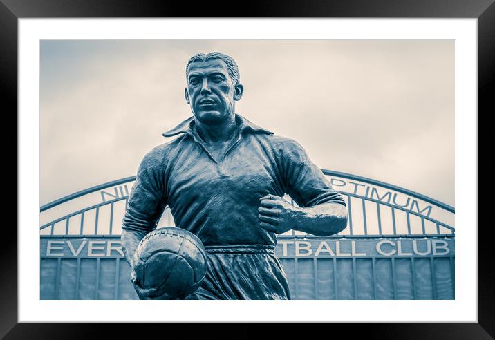 Dixie Dean statue at Goodison Park Framed Mounted Print by Jason Wells