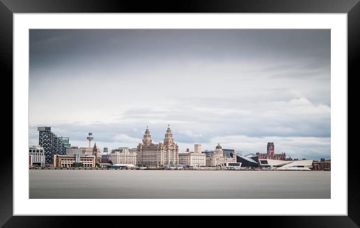 Long exposure of the Liverpool waterfront Framed Mounted Print by Jason Wells