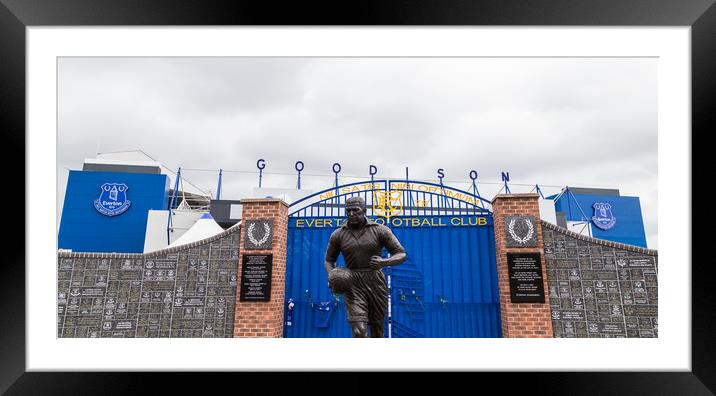 Dixie Dean statue in front of the Wall of Fame Framed Mounted Print by Jason Wells
