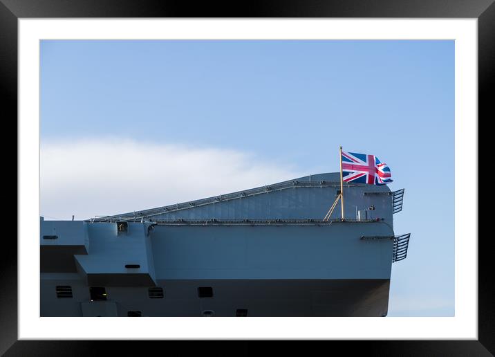 Ski ramp on HMS Prince of Wales Framed Mounted Print by Jason Wells