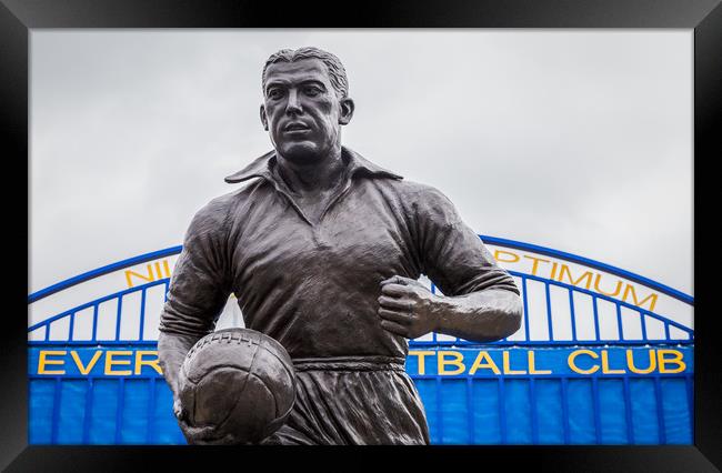 Dixie Dean statue at Goodison Park Framed Print by Jason Wells