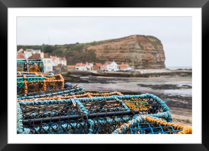 Crab pots at Staithes Framed Mounted Print by Jason Wells