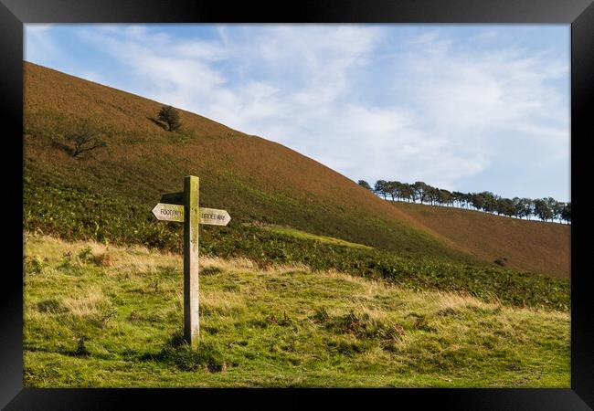 Traidtional sign post on the North Yorkshire Moors Framed Print by Jason Wells