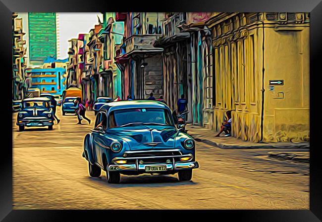 Dusk in Havana Framed Print by Jason Wells