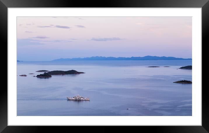 Boats on the Peljesac Channel Framed Mounted Print by Jason Wells