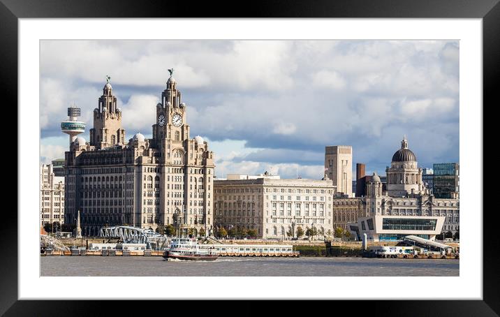 Ferry across the Mersey Framed Mounted Print by Jason Wells