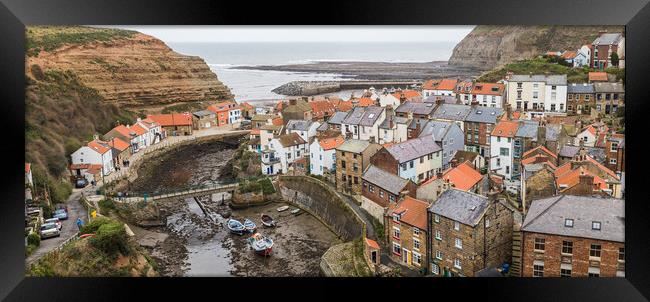 Cluster of houses in Staithes Framed Print by Jason Wells