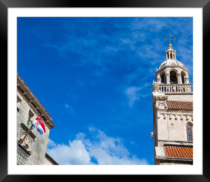 Blue sky above the Cathedral of Saint Mark Framed Mounted Print by Jason Wells