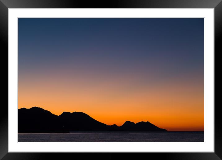 Sunrise above the Peljesac channel Framed Mounted Print by Jason Wells
