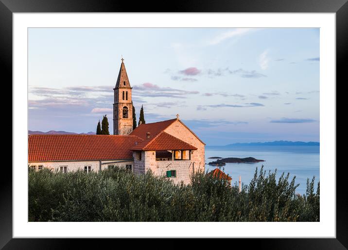Franciscan monastery above the Peljesac channel Framed Mounted Print by Jason Wells