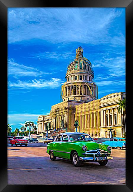 Old timer by the Capitol Building Framed Print by Jason Wells
