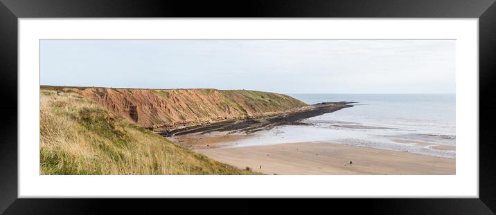 Filey Brigg panorama Framed Mounted Print by Jason Wells