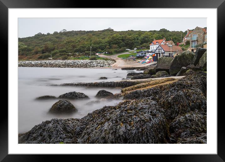 Tide coming in at Runswick Bay Framed Mounted Print by Jason Wells