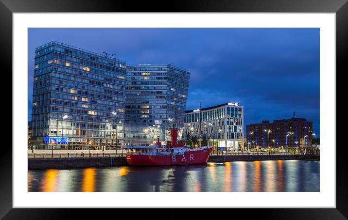 Red Boat Bar moored in front of One Park West Framed Mounted Print by Jason Wells