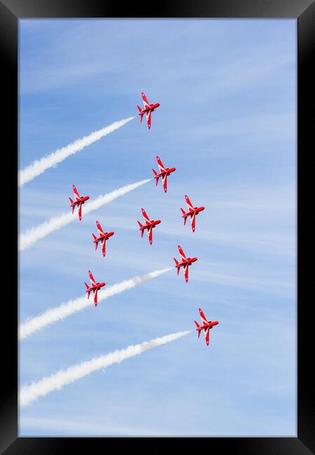 Portrait crop of the Red Arrows Framed Print by Jason Wells