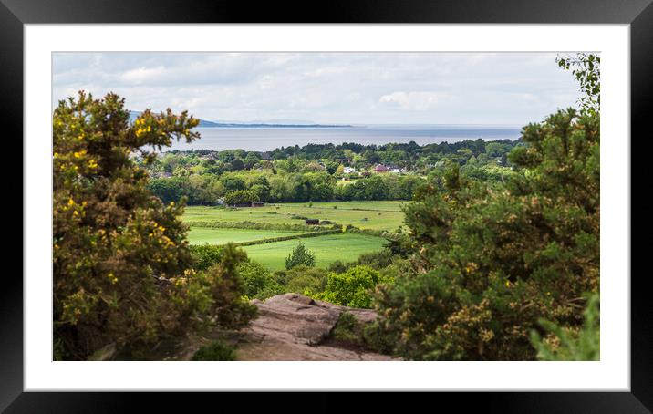 View from Thurstaston Common Framed Mounted Print by Jason Wells