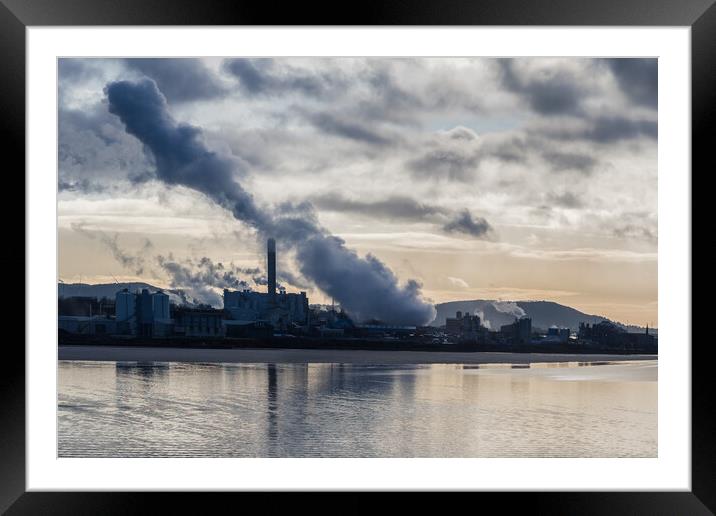 Steam from the banks of the Manchester Ship Canal Framed Mounted Print by Jason Wells
