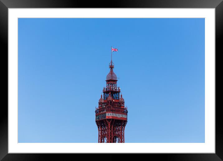 Top of the Blackpool Tower Framed Mounted Print by Jason Wells