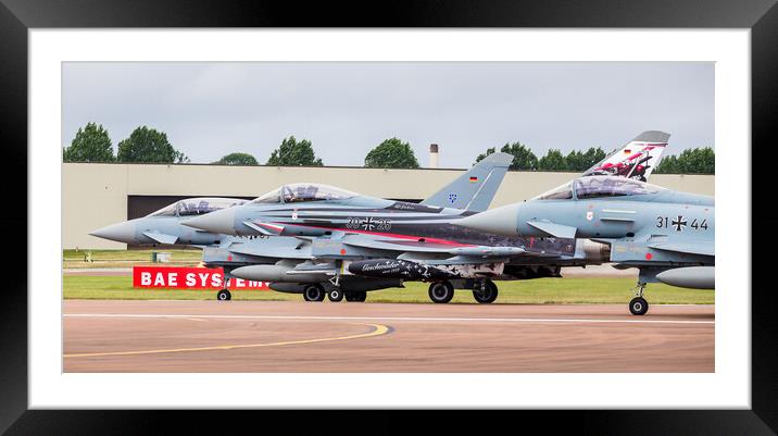 German Air Force EF2000 Typhoon Framed Mounted Print by Jason Wells