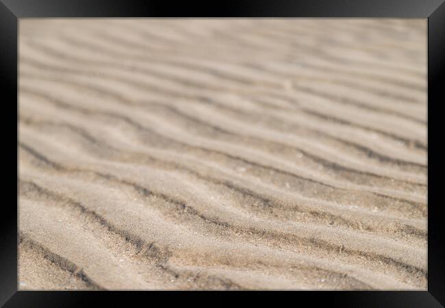 Beach wavy pattern Framed Print by Jason Wells