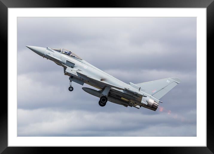 RAF Typhoon FGR.4 performance takeoff Framed Mounted Print by Jason Wells