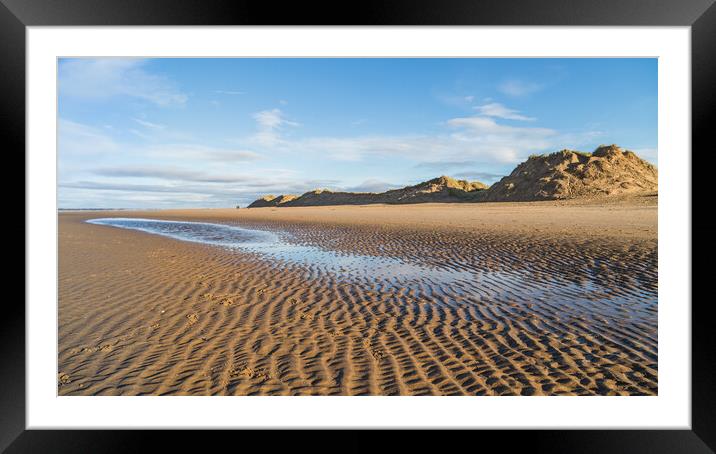 Ripples in the sand on Formby beach Framed Mounted Print by Jason Wells